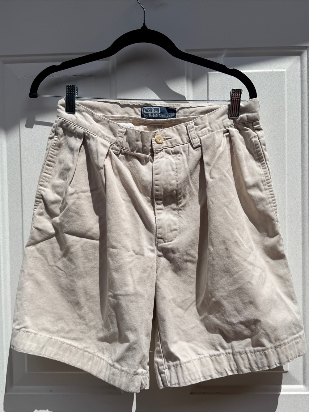 Vintage Polo by Ralph Lauren khaki pleated shorts